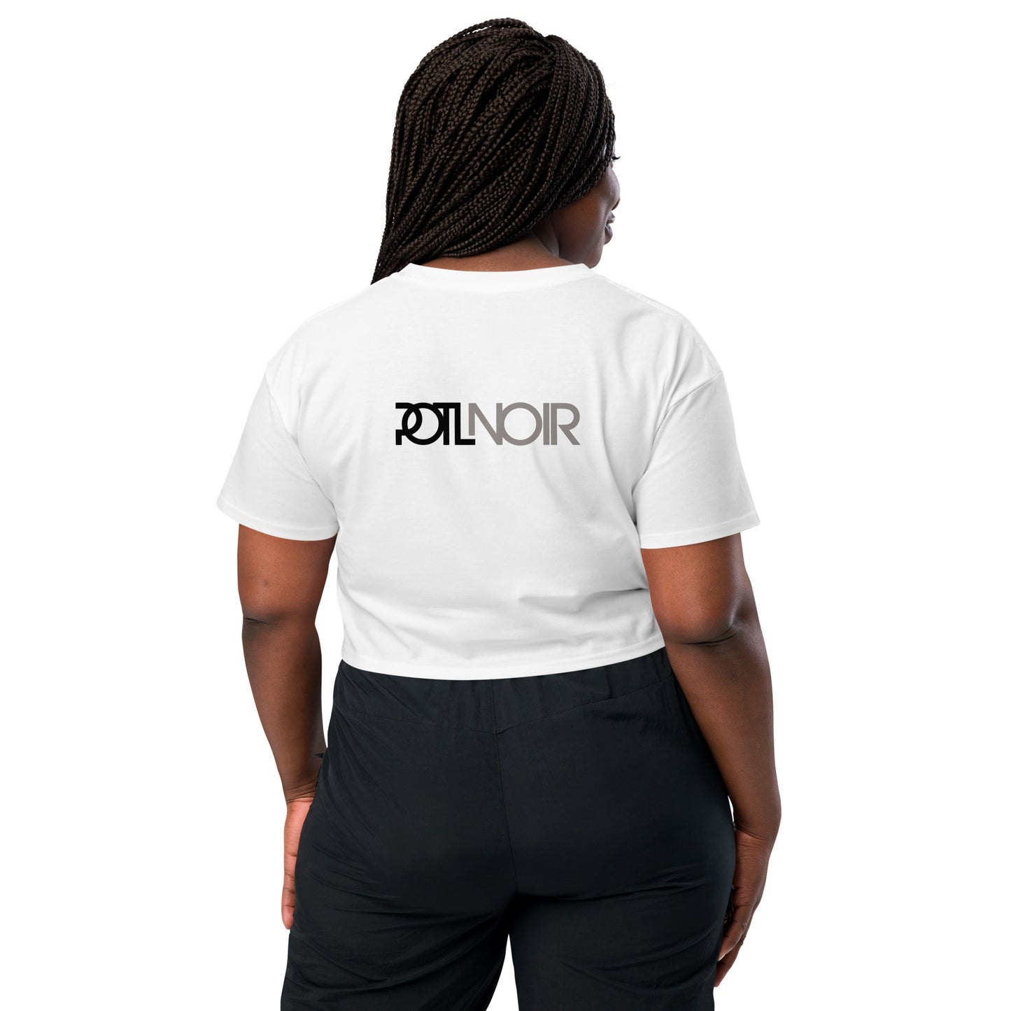 POTL &  Noir Women’s Crop T-shirt (White or Grey)