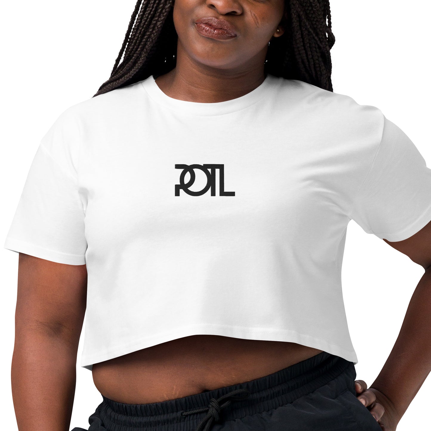 POTL &  Noir Women’s Crop T-shirt (White or Grey)